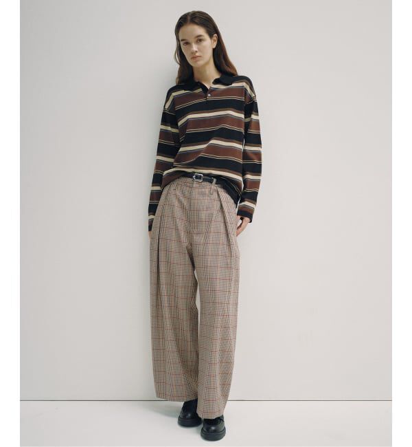 Glyph「《追加予約 / 一部店舗+WEB限定》Checked Barrel-leg Trousers」|スラックス|