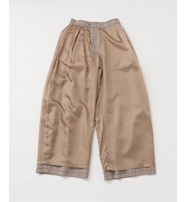 Glyph「《追加予約 / 一部店舗+WEB限定》Checked Barrel-leg Trousers」|スラックス|