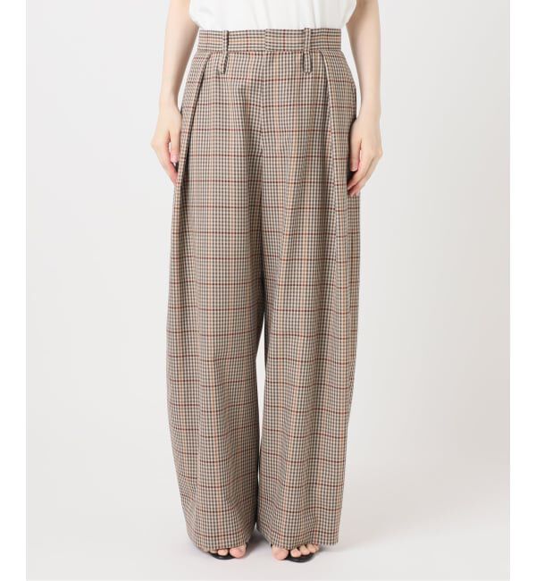 Glyph「《追加予約 / 一部店舗+WEB限定》Checked Barrel-leg Trousers」|スラックス|