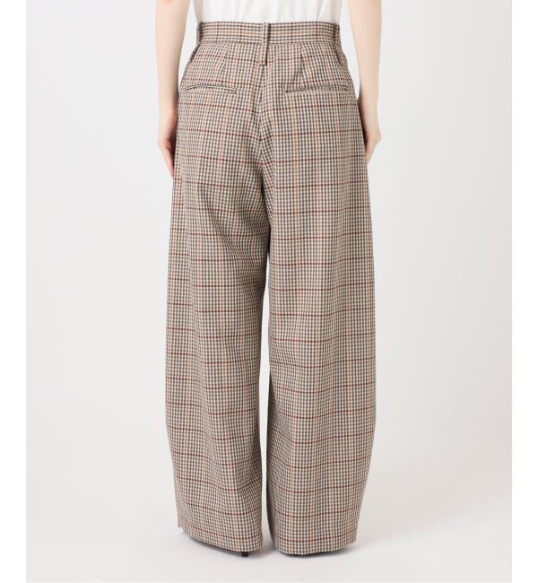 Glyph「《追加予約 / 一部店舗+WEB限定》Checked Barrel-leg Trousers」|スラックス|
