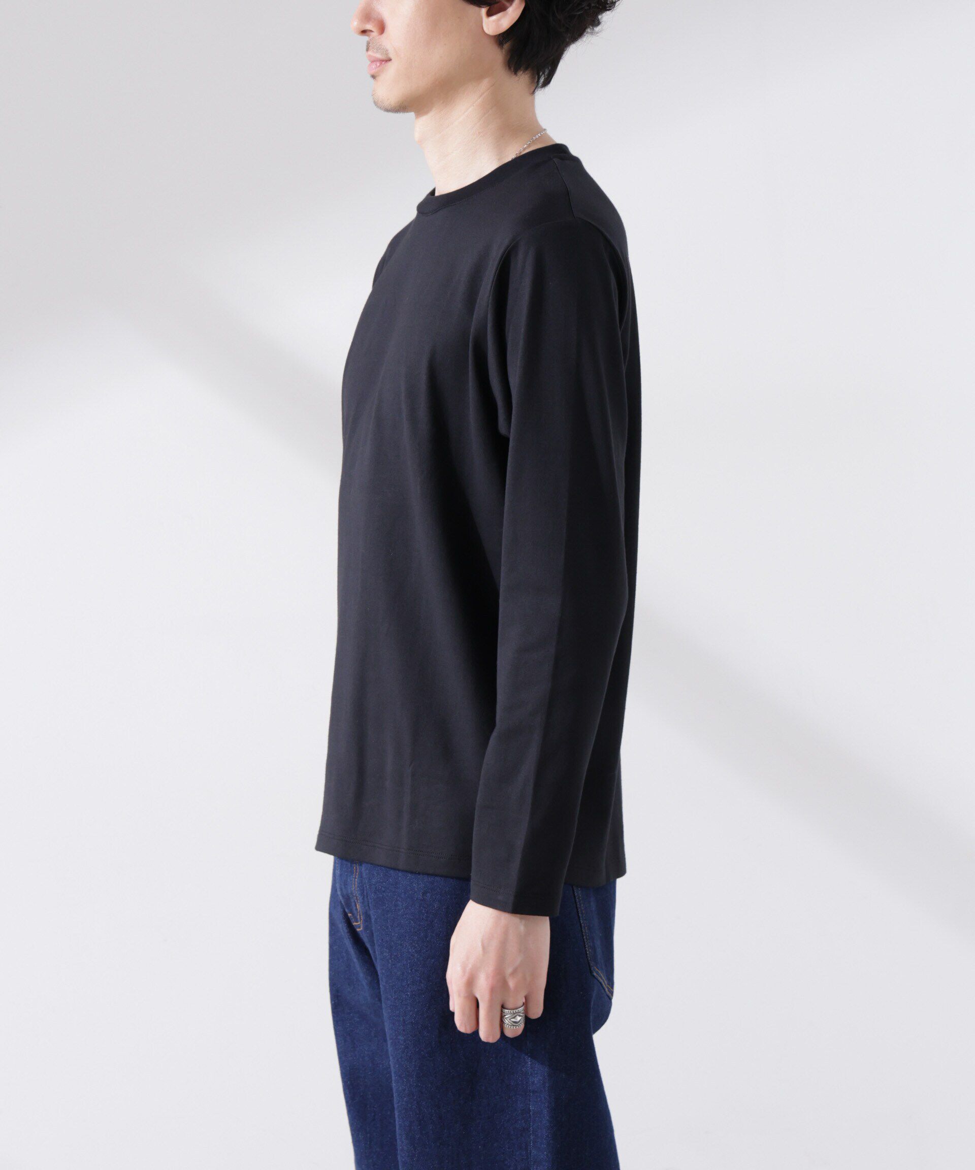 NANO universe「Anti Soaked(R)汗染み防止 クルーネックTシャツ 長袖」|Tシャツ・カットソー|