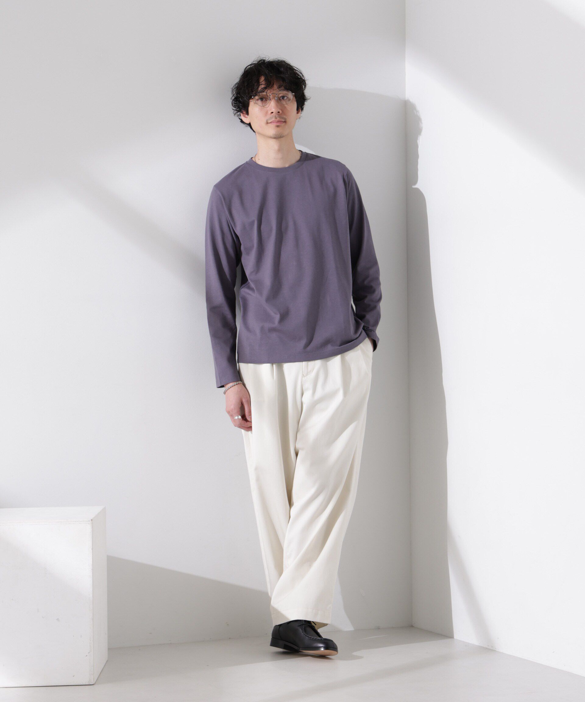 NANO universe「Anti Soaked(R)汗染み防止 クルーネックTシャツ 長袖」|Tシャツ・カットソー|
