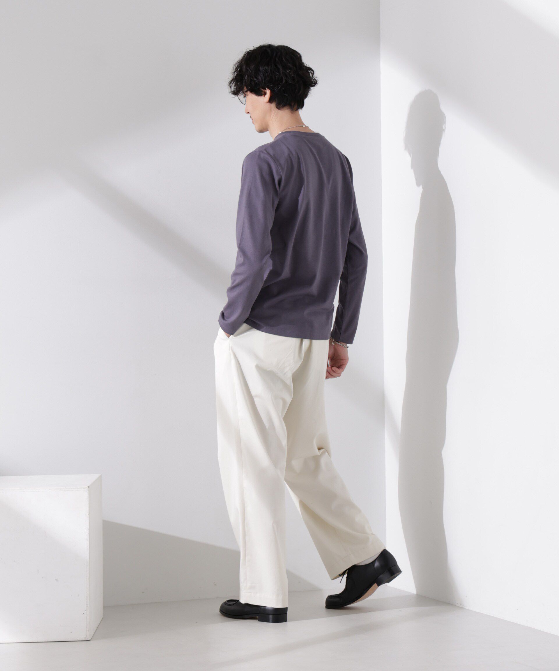 NANO universe「Anti Soaked(R)汗染み防止 クルーネックTシャツ 長袖」|Tシャツ・カットソー|