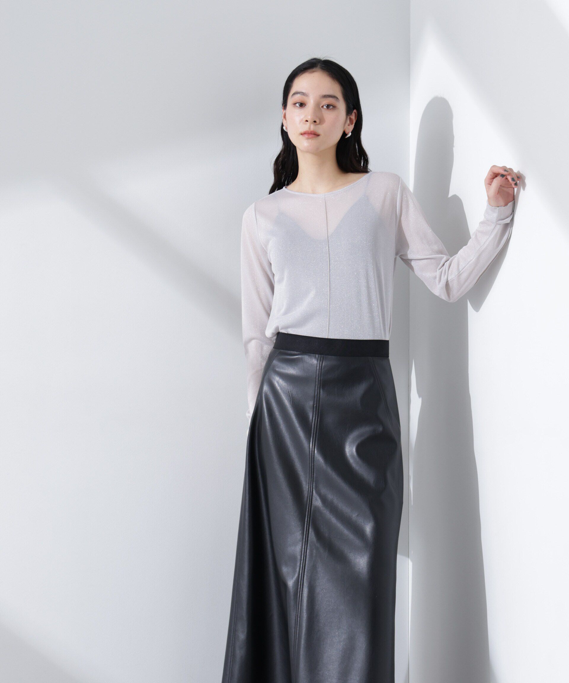 NANO universe「ラメシアーカットトップス」|Tシャツ・カットソー|