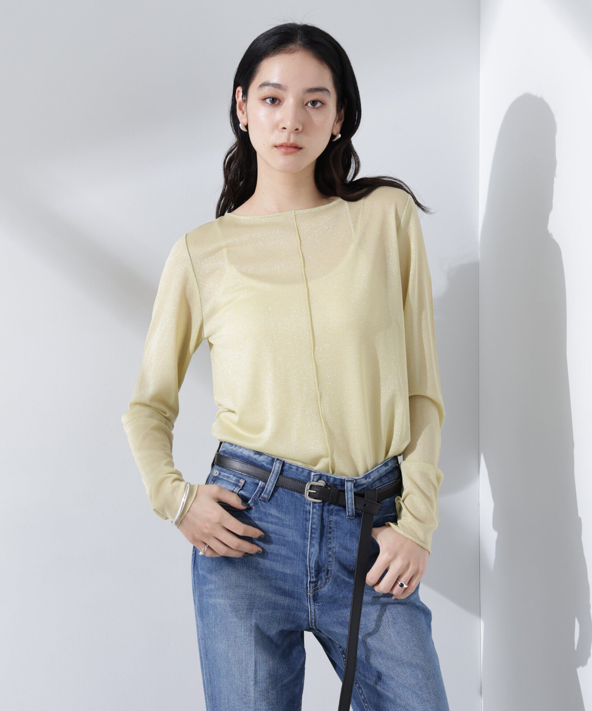 NANO universe「ラメシアーカットトップス」|Tシャツ・カットソー|