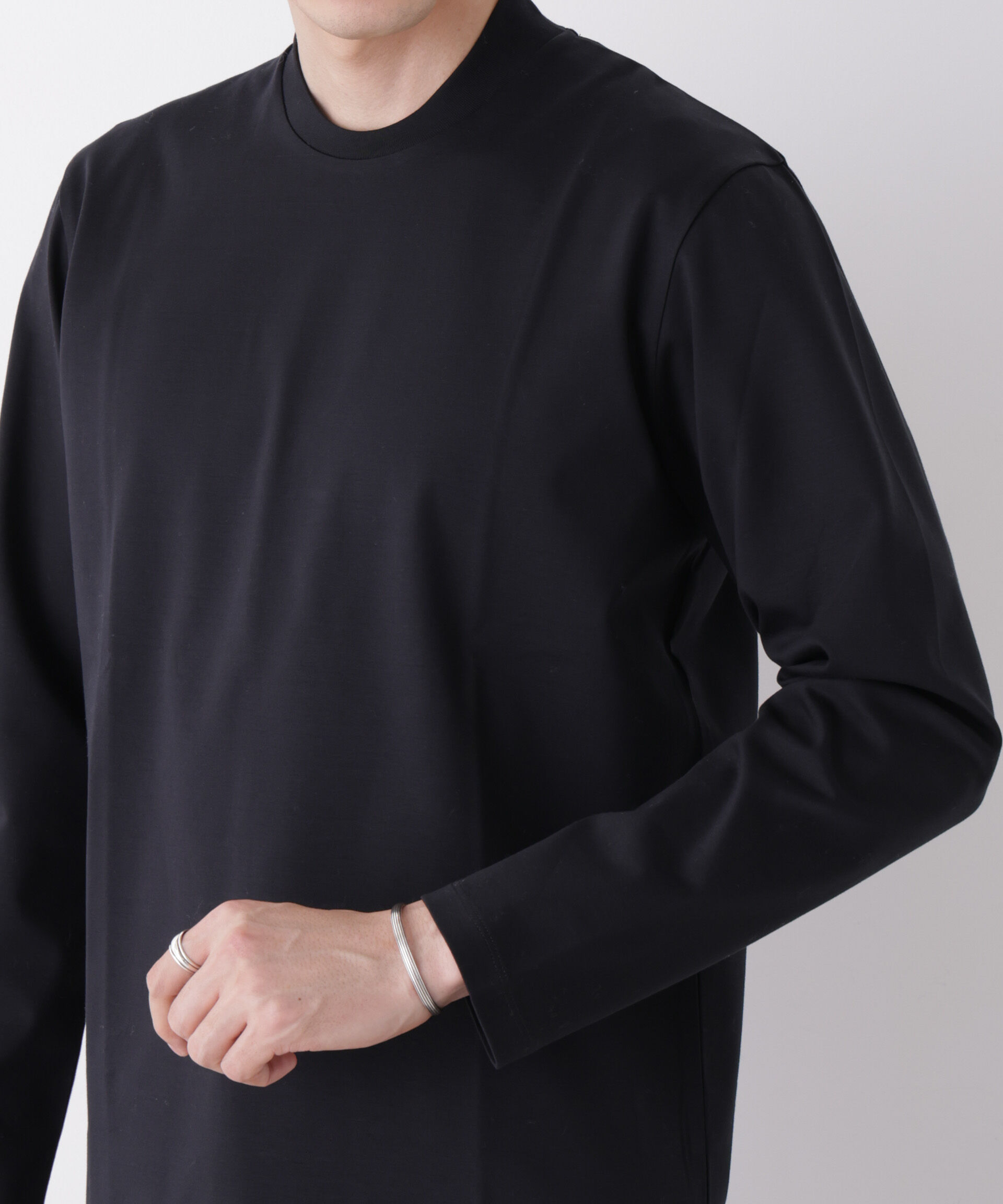NANO universe「ジャケT(R) プレミアム クルーネック 長袖」|Tシャツ・カットソー|