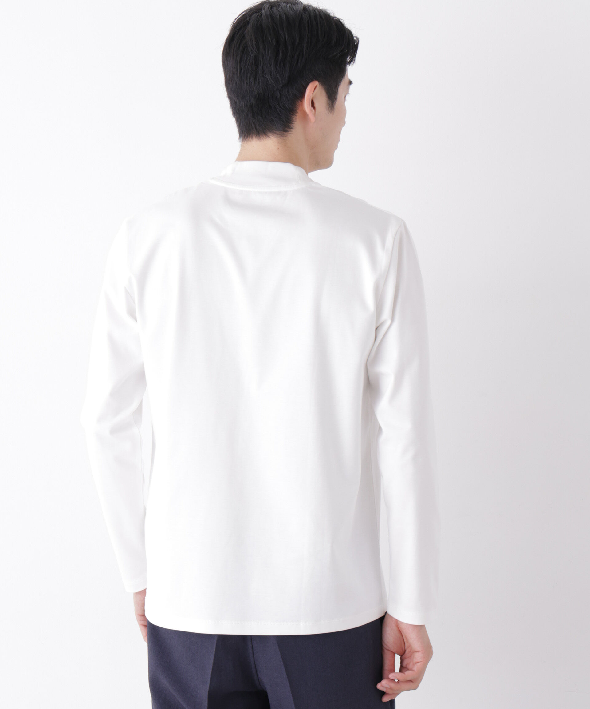 NANO universe「ジャケT(R) プレミアム クルーネック 長袖」|Tシャツ・カットソー|