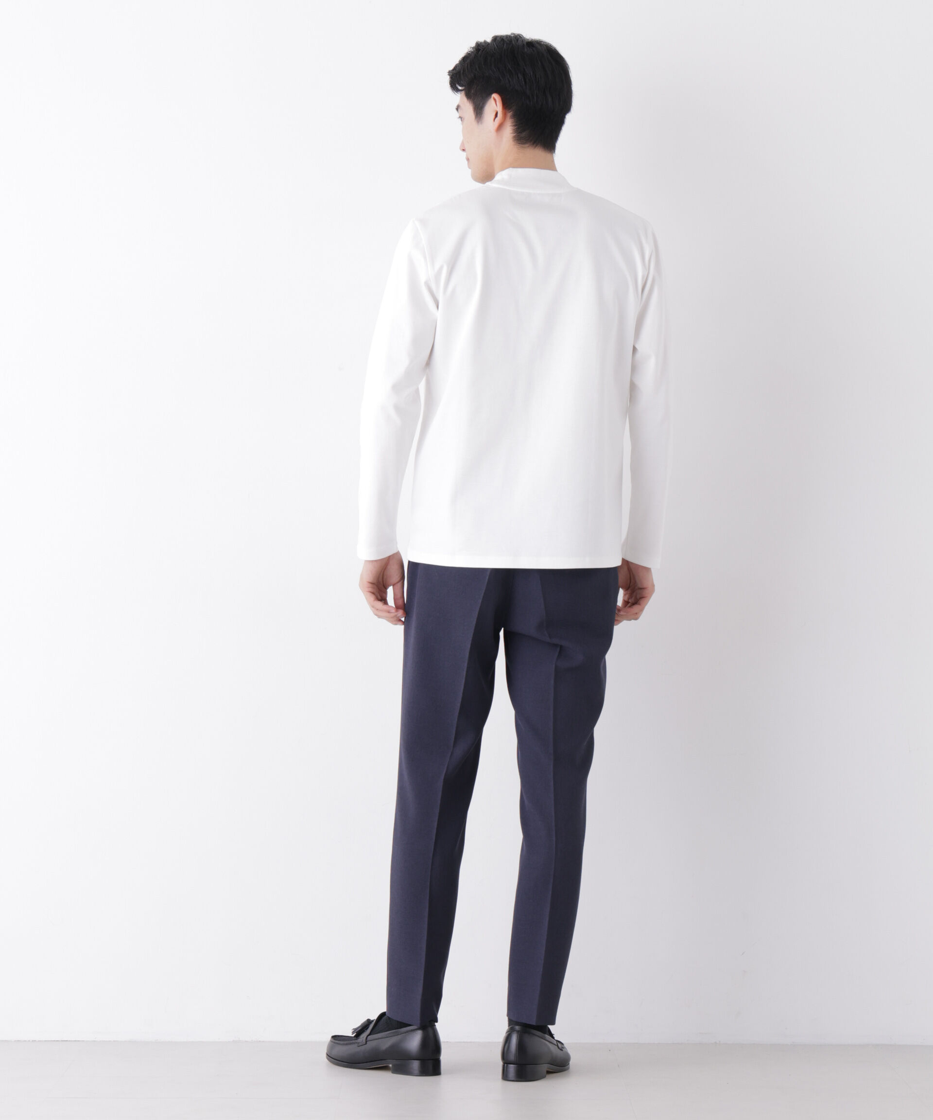 NANO universe「ジャケT(R) プレミアム クルーネック 長袖」|Tシャツ・カットソー|
