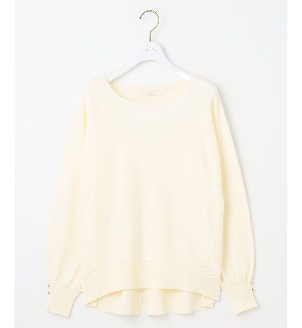ANY SIS「【CICA加工・選べる9色展開】クルーネックバックスリット ニット」|ニット・セーター|