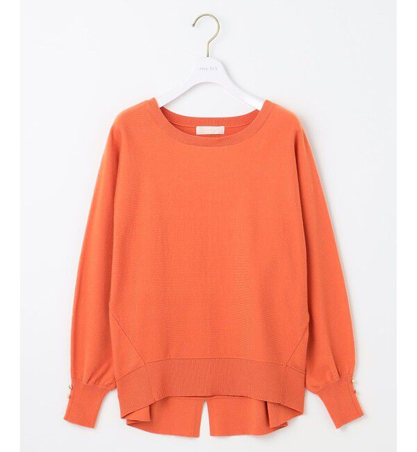ANY SIS「【CICA加工・選べる9色展開】クルーネックバックスリット ニット」|ニット・セーター|