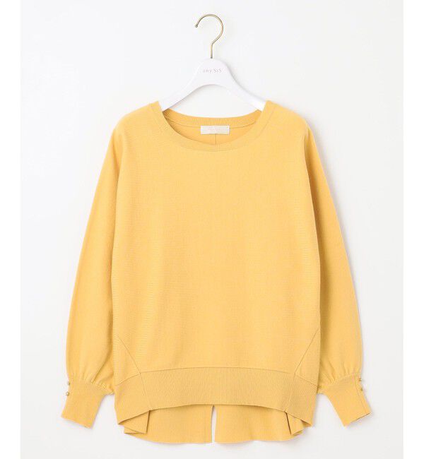 ANY SIS「【CICA加工・選べる9色展開】クルーネックバックスリット ニット」|ニット・セーター|