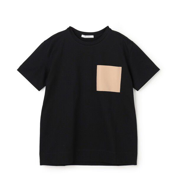 BEIGE,「【定番・再入荷】TORENIA / レザーポケットコットンクルーネックTシャツ」|Tシャツ・カットソー|