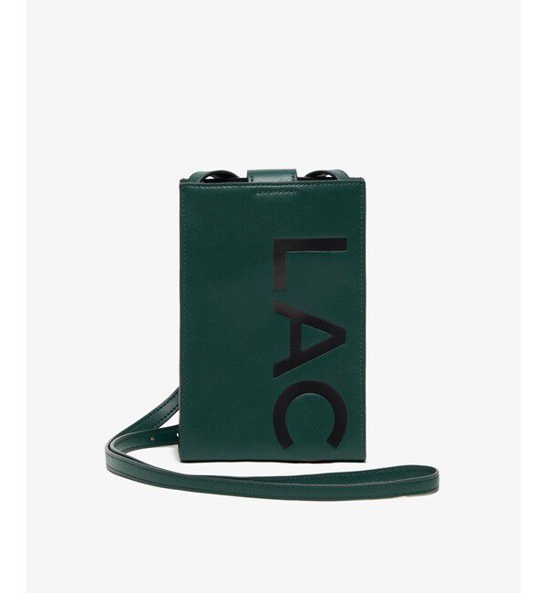 LACOSTE「バーチカルスマホバッグ」|ショルダー・メッセンジャー|グリーン