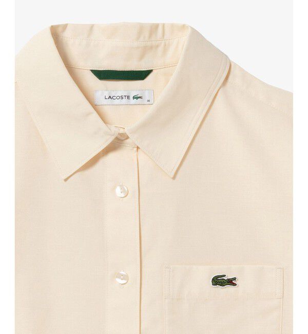 LACOSTE「ドライタッチ クロップ ハーフスリーブシャツ」|シャツ・ブラウス|