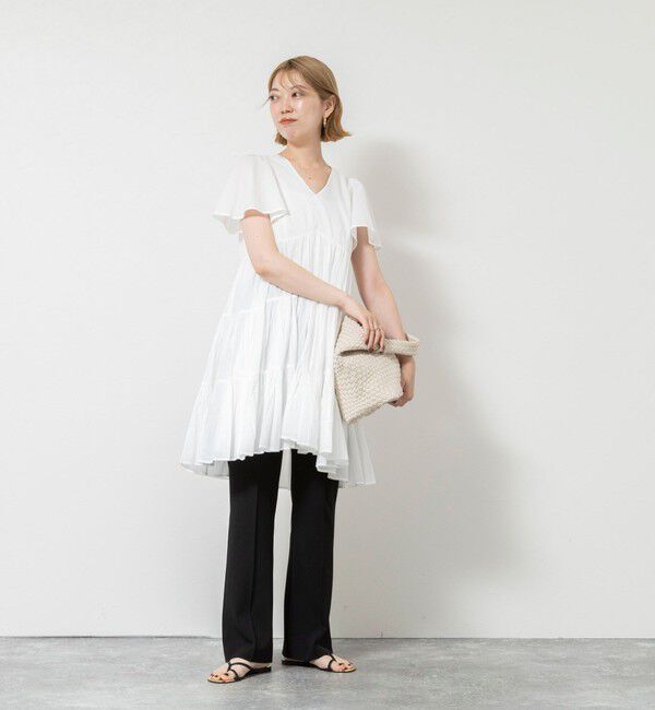 NOLLEY'S sophi「《撥水》カットジョーゼットスリットパンツ」|その他|