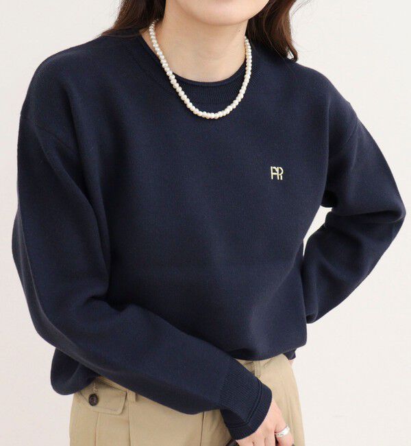 fredy emue「【WEB限定】FR刺繍スウェットニットプルオーバー」|ニット・セーター|