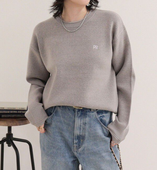 fredy emue「【WEB限定】FR刺繍スウェットニットプルオーバー」|ニット・セーター|