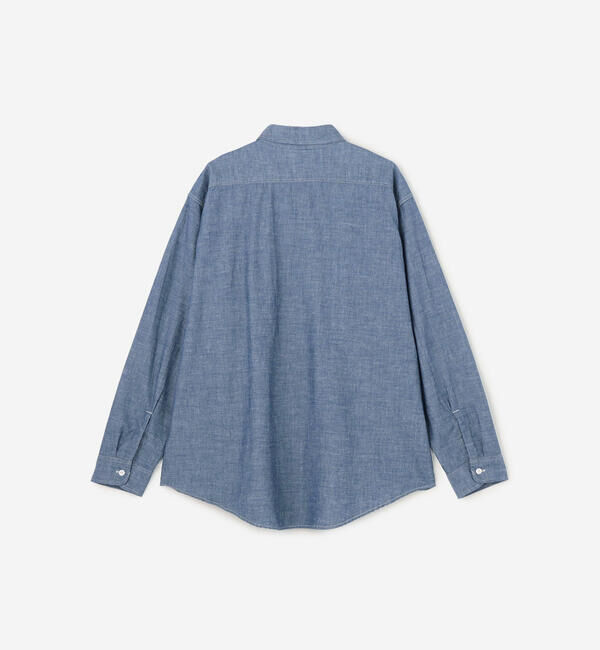  「orSlow | シャンブレー フラップポケットワークシャツ MEN」|シャツ・ブラウス|