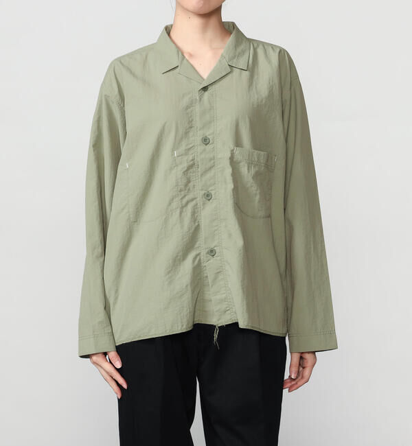  「MORIKAGE SHIRT KYOTO |〈別注〉オープンカラーシャツ WOMEN」|シャツ・ブラウス|GREEN系1