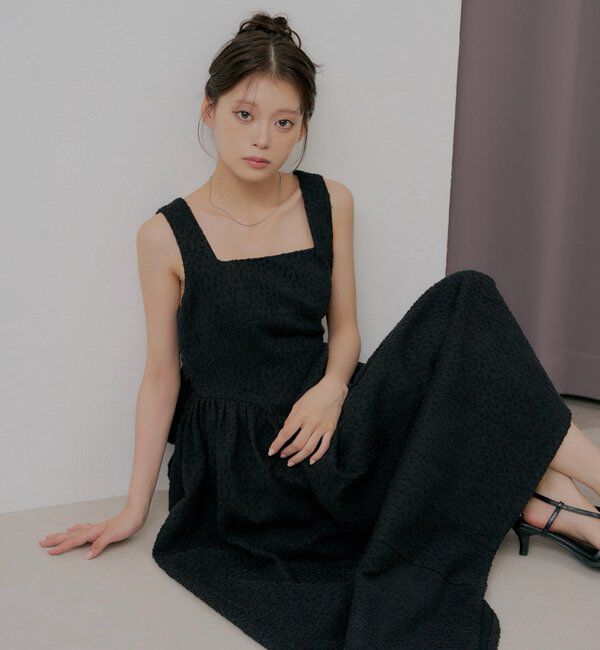  「【SALON  by Chico】フリンジデニムタンクワンピース」|ワンピース|