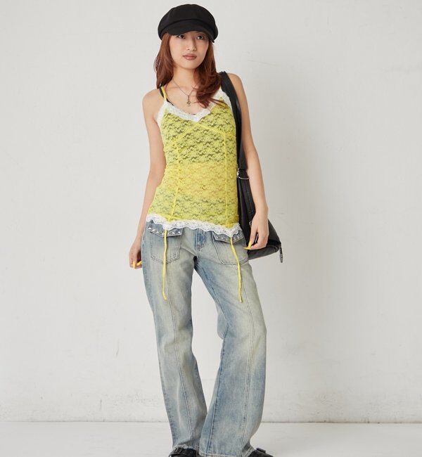  「【26AW LOOK掲載品番】レースガーターキャミ」|キャミソール|