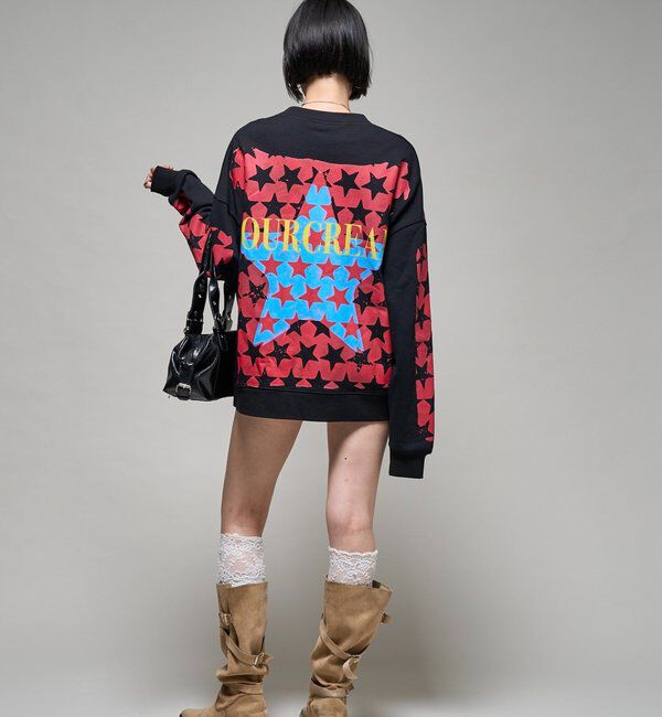  「【26AW LOOK掲載品番】【Sourcream】総柄スターカーディガン」|Tシャツ・カットソー|