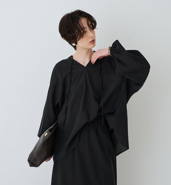 Rouge vif「【セットアップ対応】フィブリルスキッパーブラウス」|シャツ・ブラウス|