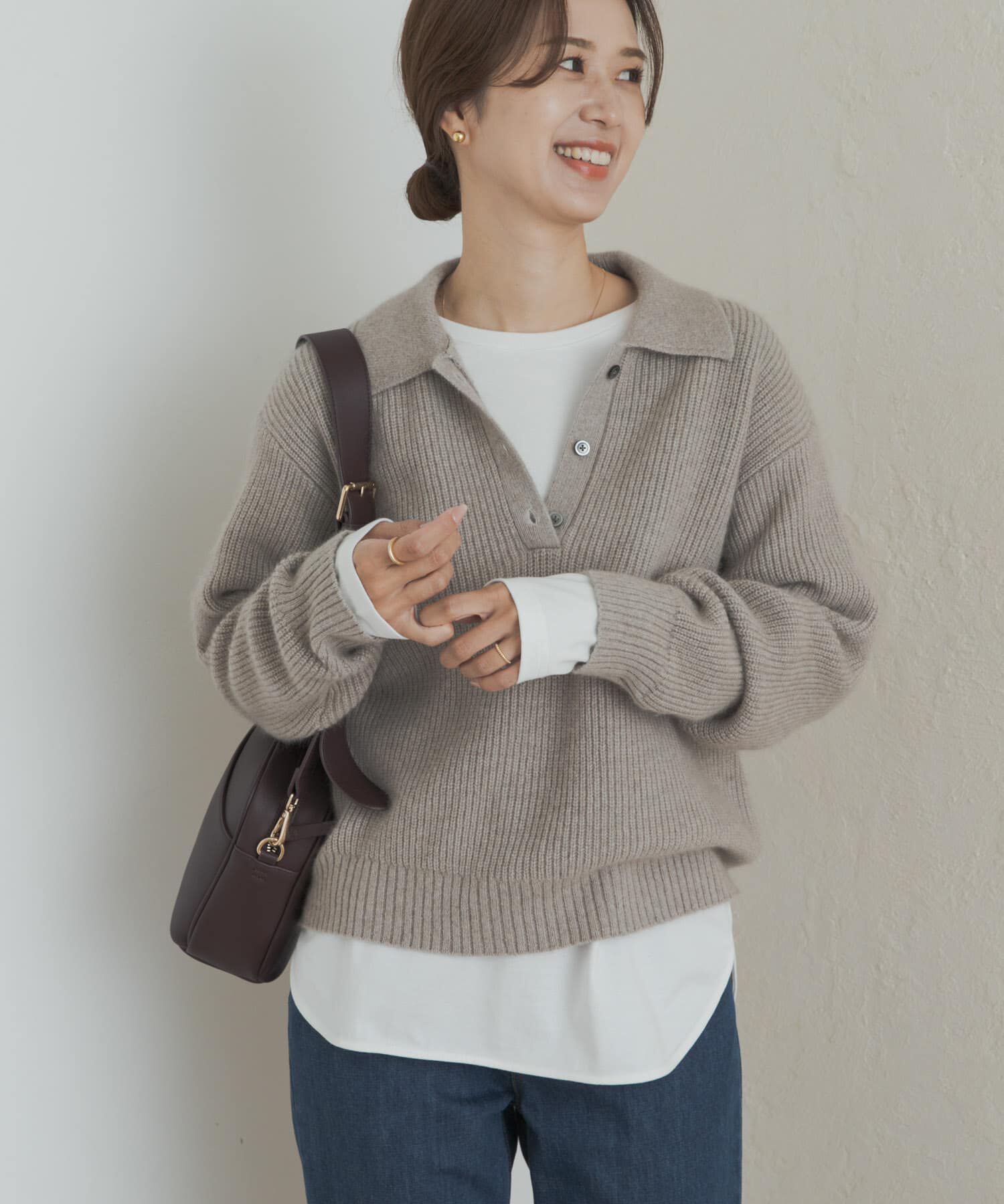URBAN RESEARCH DOORS「コットンラウンドヘムカットソー」|Tシャツ・カットソー|