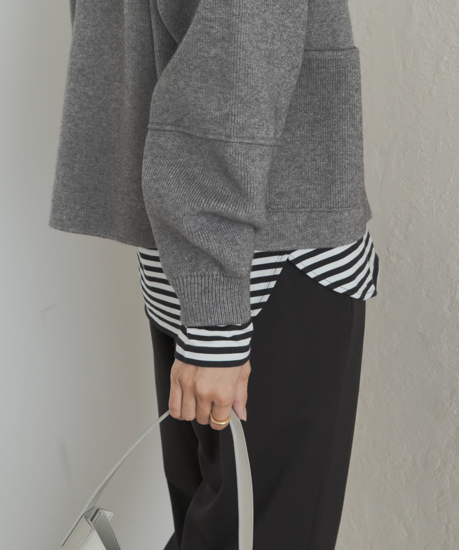 URBAN RESEARCH DOORS「コットンラウンドヘムカットソー」|Tシャツ・カットソー|