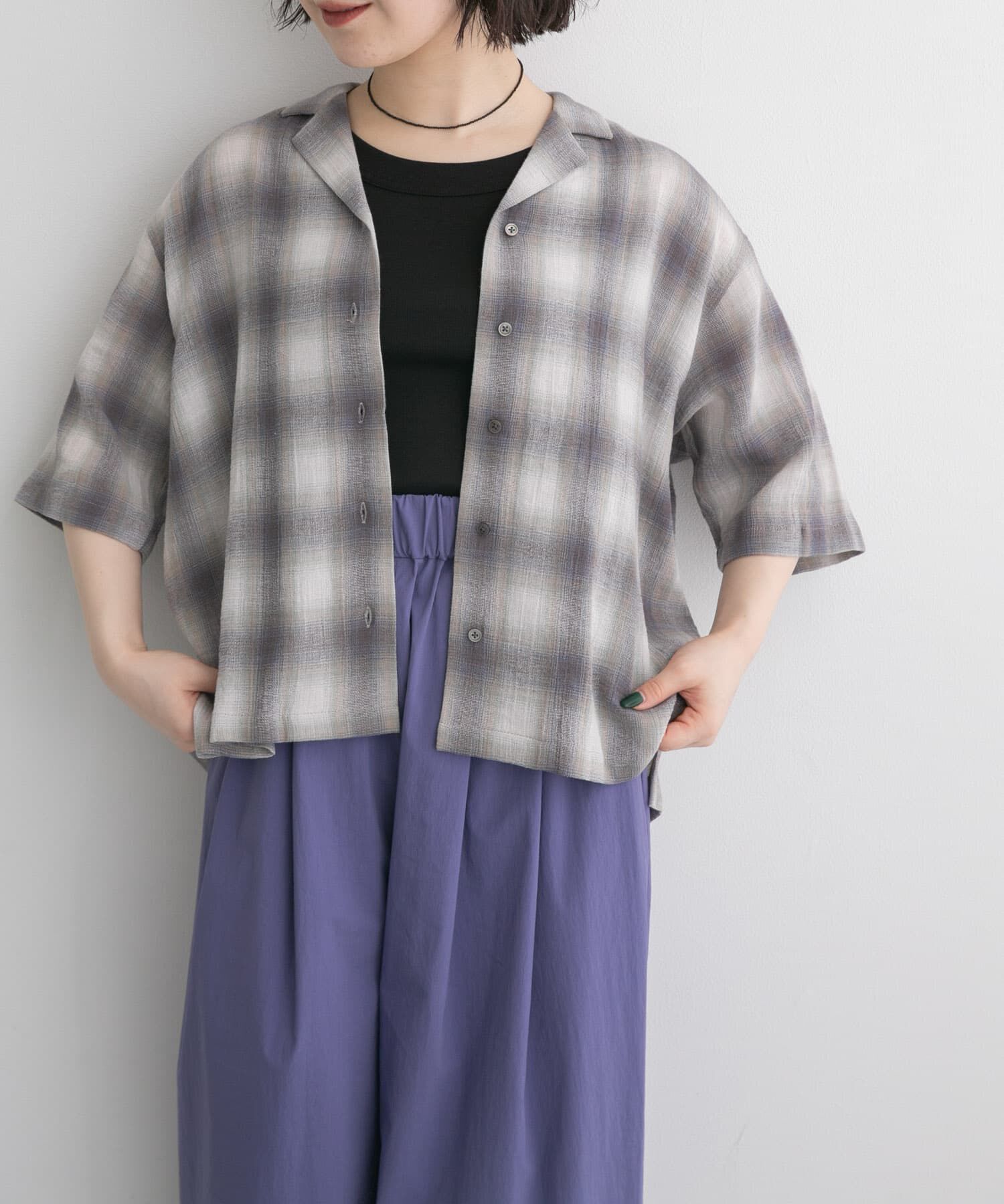 URBAN RESEARCH DOORS「FORK&SPOON　メッシュチェックシャツ」|シャツ・ブラウス|