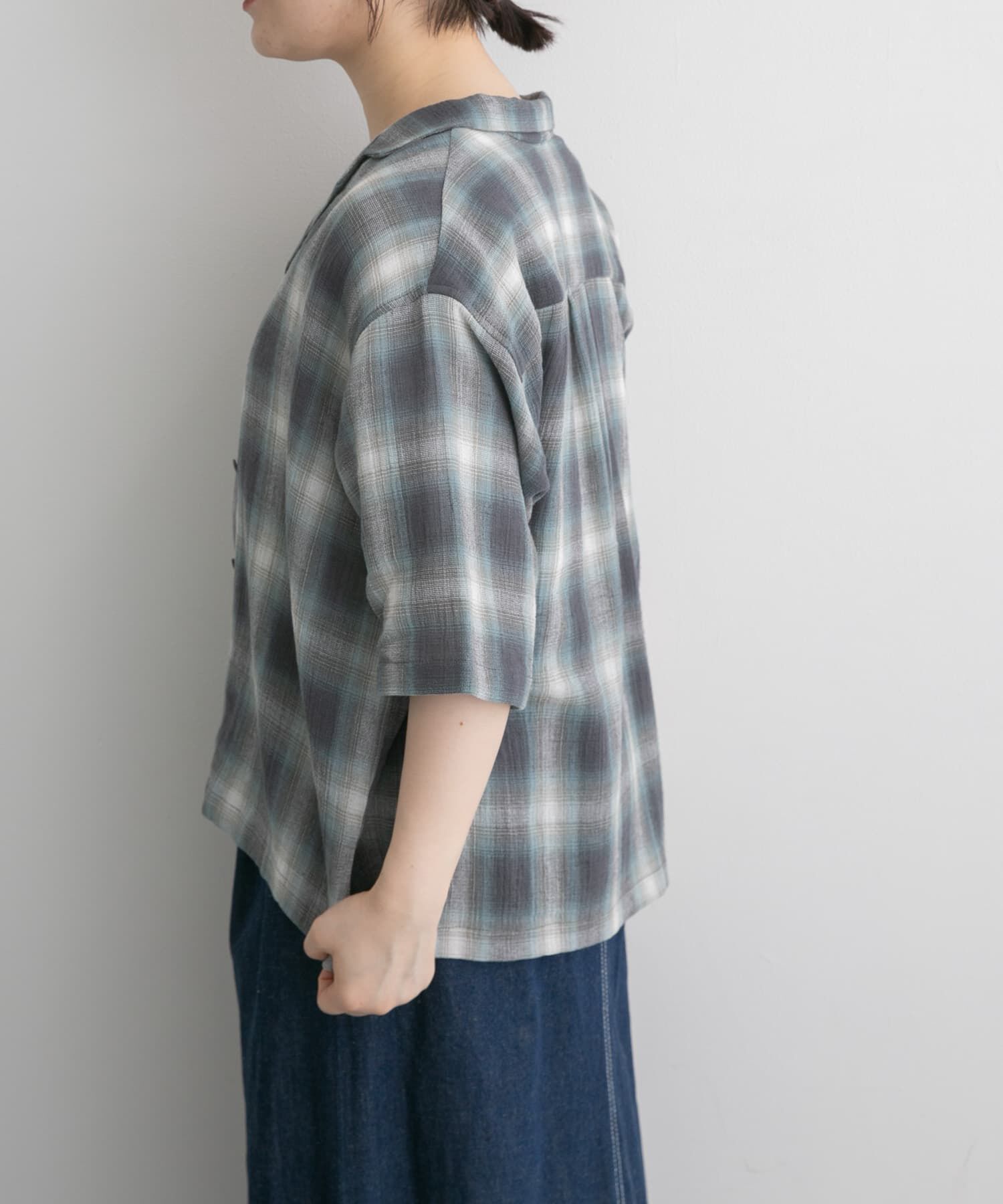 URBAN RESEARCH DOORS「FORK&SPOON　メッシュチェックシャツ」|シャツ・ブラウス|