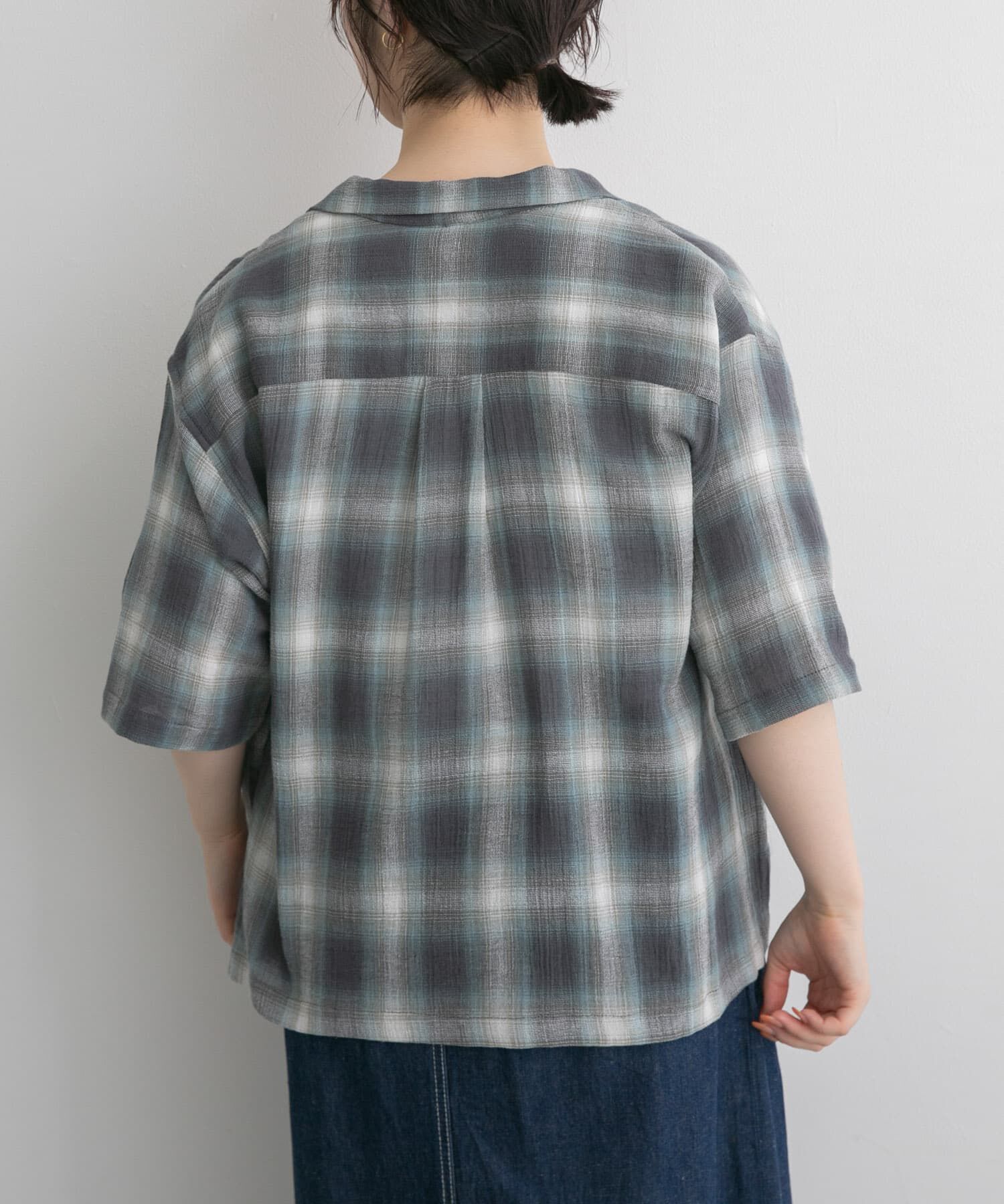 URBAN RESEARCH DOORS「FORK&SPOON　メッシュチェックシャツ」|シャツ・ブラウス|