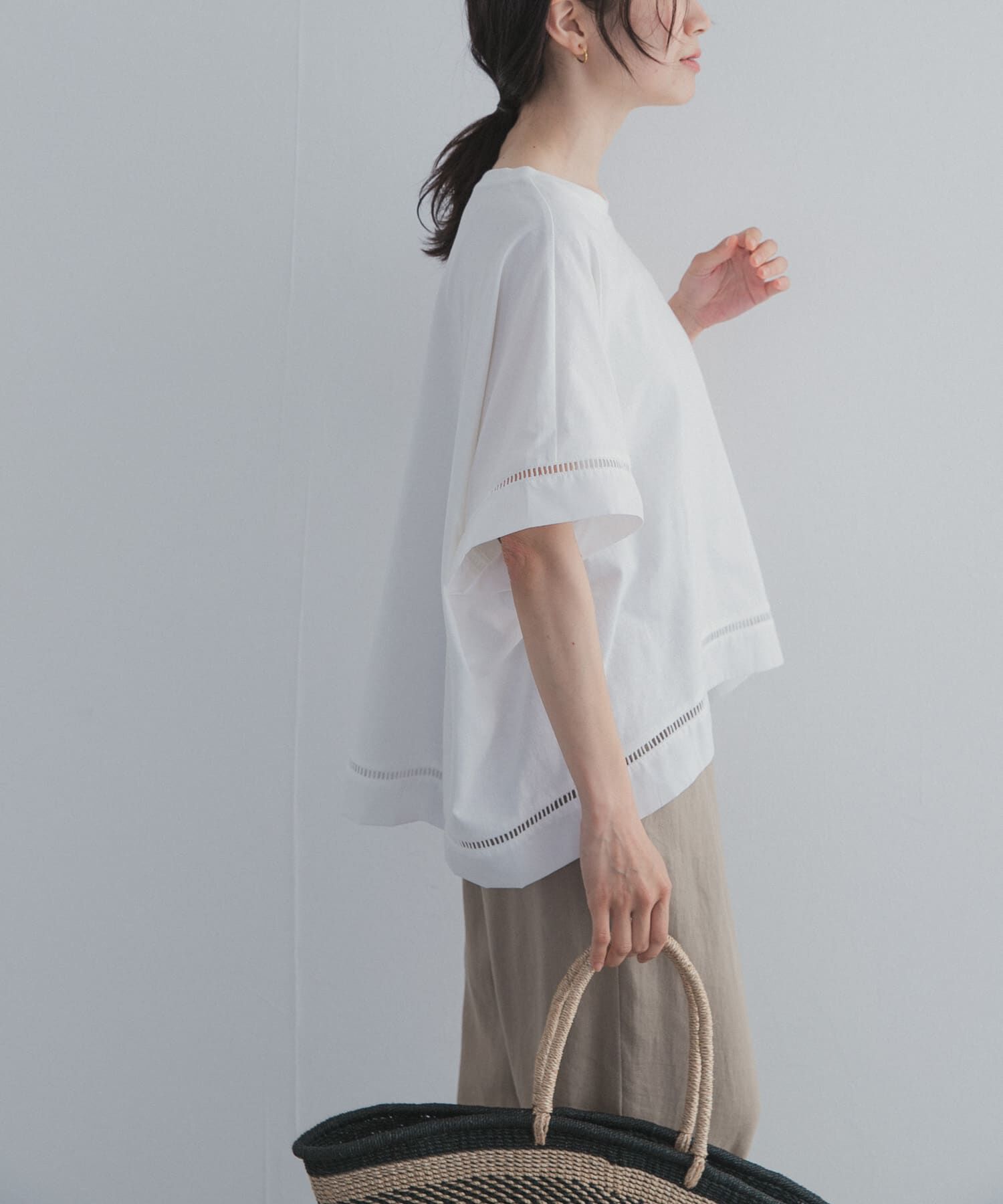 URBAN RESEARCH DOORS「ハシゴレースドッキングプルオーバー」|Tシャツ・カットソー|