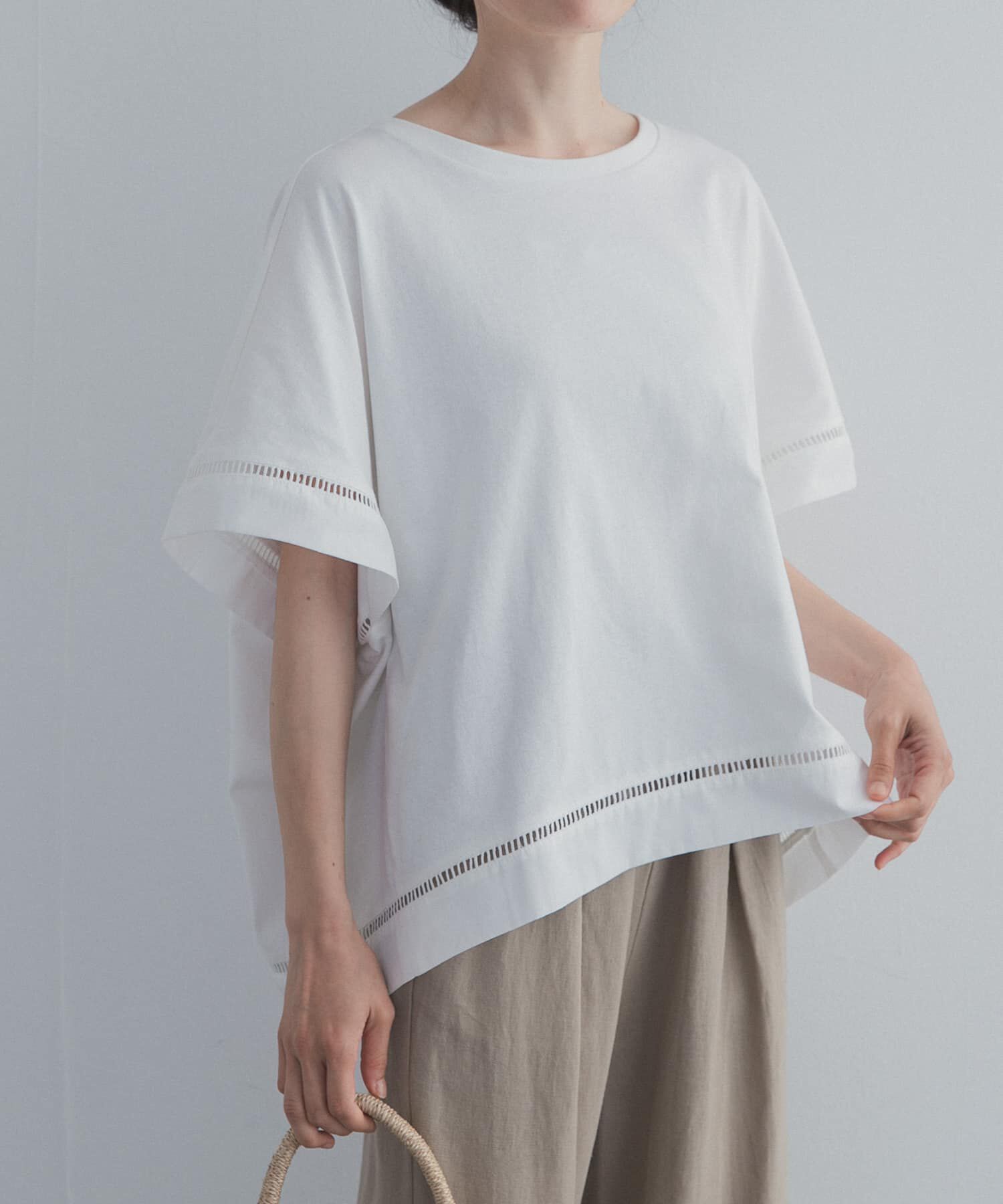 URBAN RESEARCH DOORS「ハシゴレースドッキングプルオーバー」|Tシャツ・カットソー|