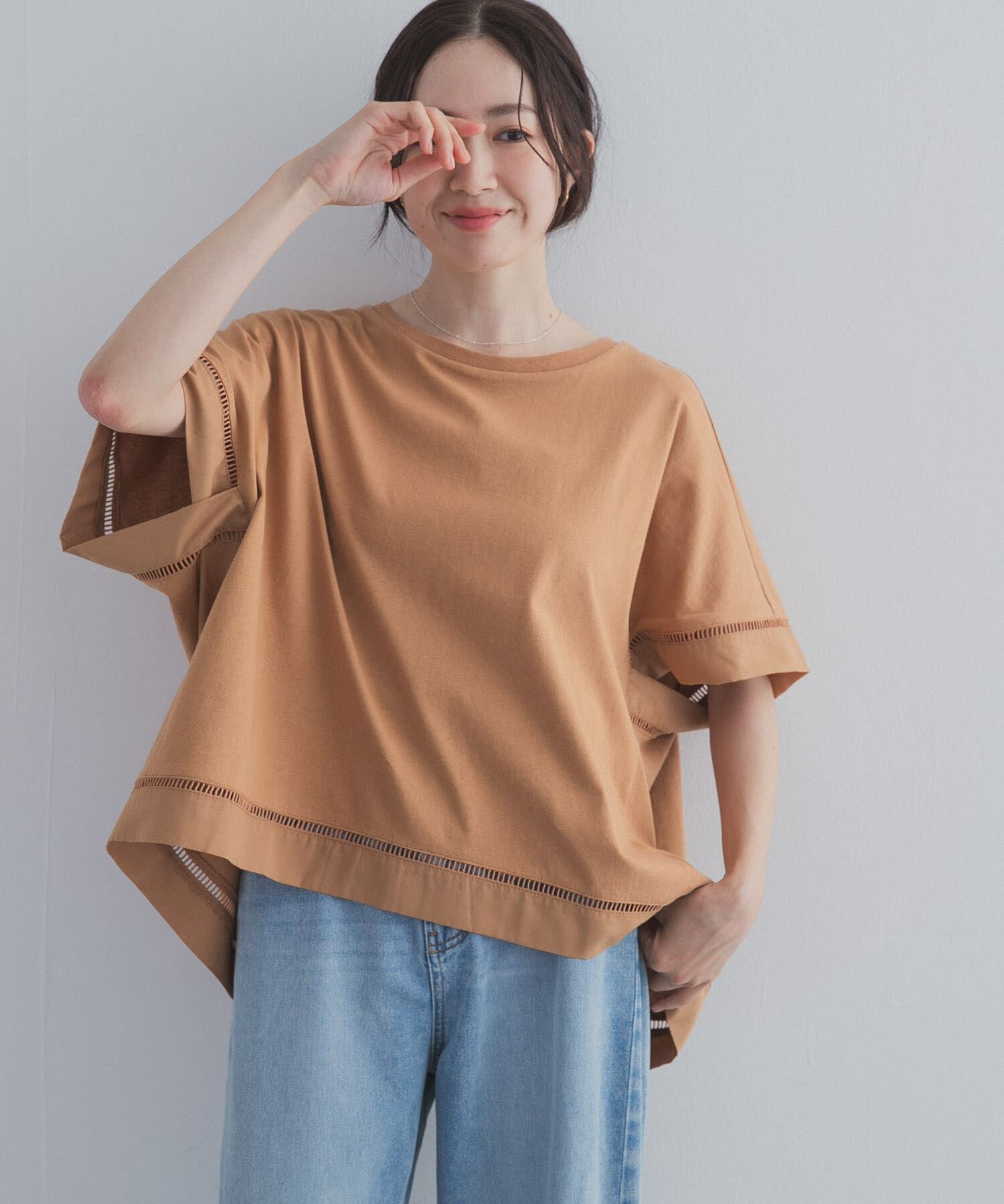 URBAN RESEARCH DOORS「ハシゴレースドッキングプルオーバー」|Tシャツ・カットソー|