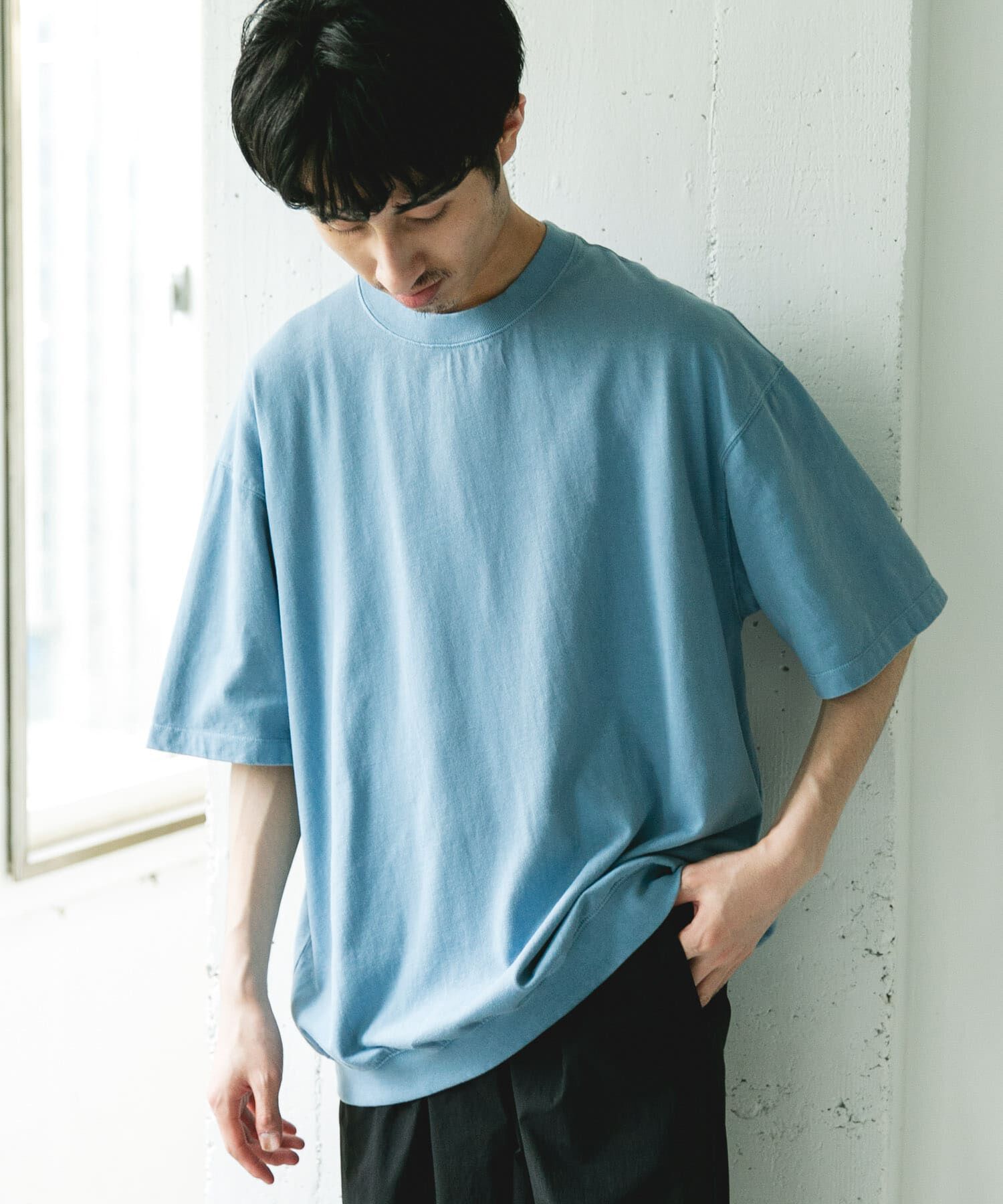 URBAN RESEARCH DOORS「Grow Organic スウェットTシャツ」|Tシャツ・カットソー|ブルー
