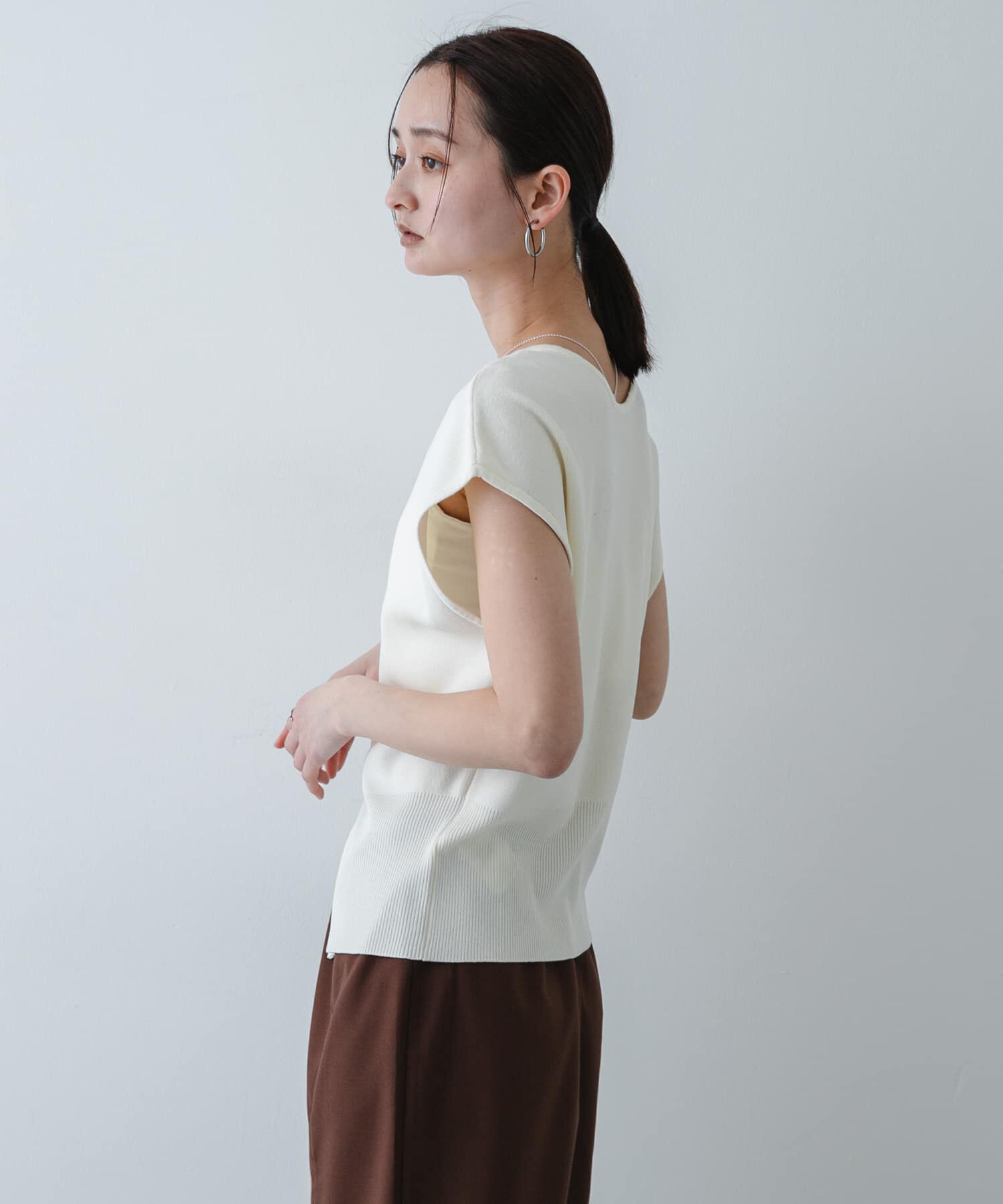 SENSE OF PLACE by URBAN RESEARCH「『洗濯可』シェイプラインセーター」|ニット・セーター|