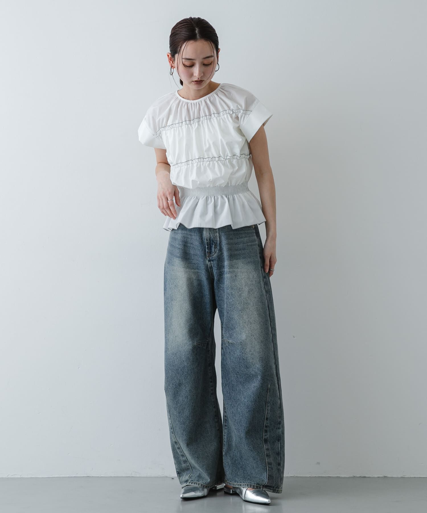 SENSE OF PLACE by URBAN RESEARCH「ロールアップシャーリングブラウス」|シャツ・ブラウス|