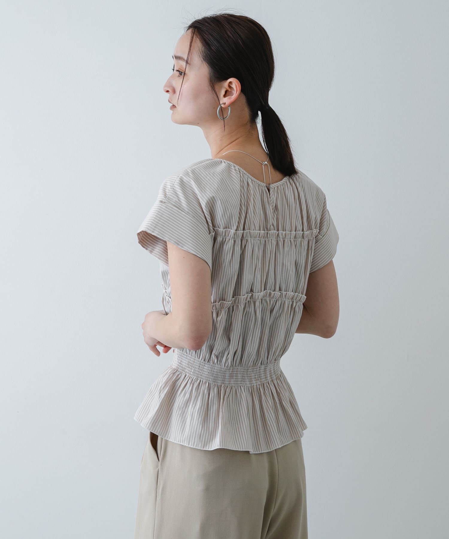 SENSE OF PLACE by URBAN RESEARCH「ロールアップシャーリングブラウス」|シャツ・ブラウス|