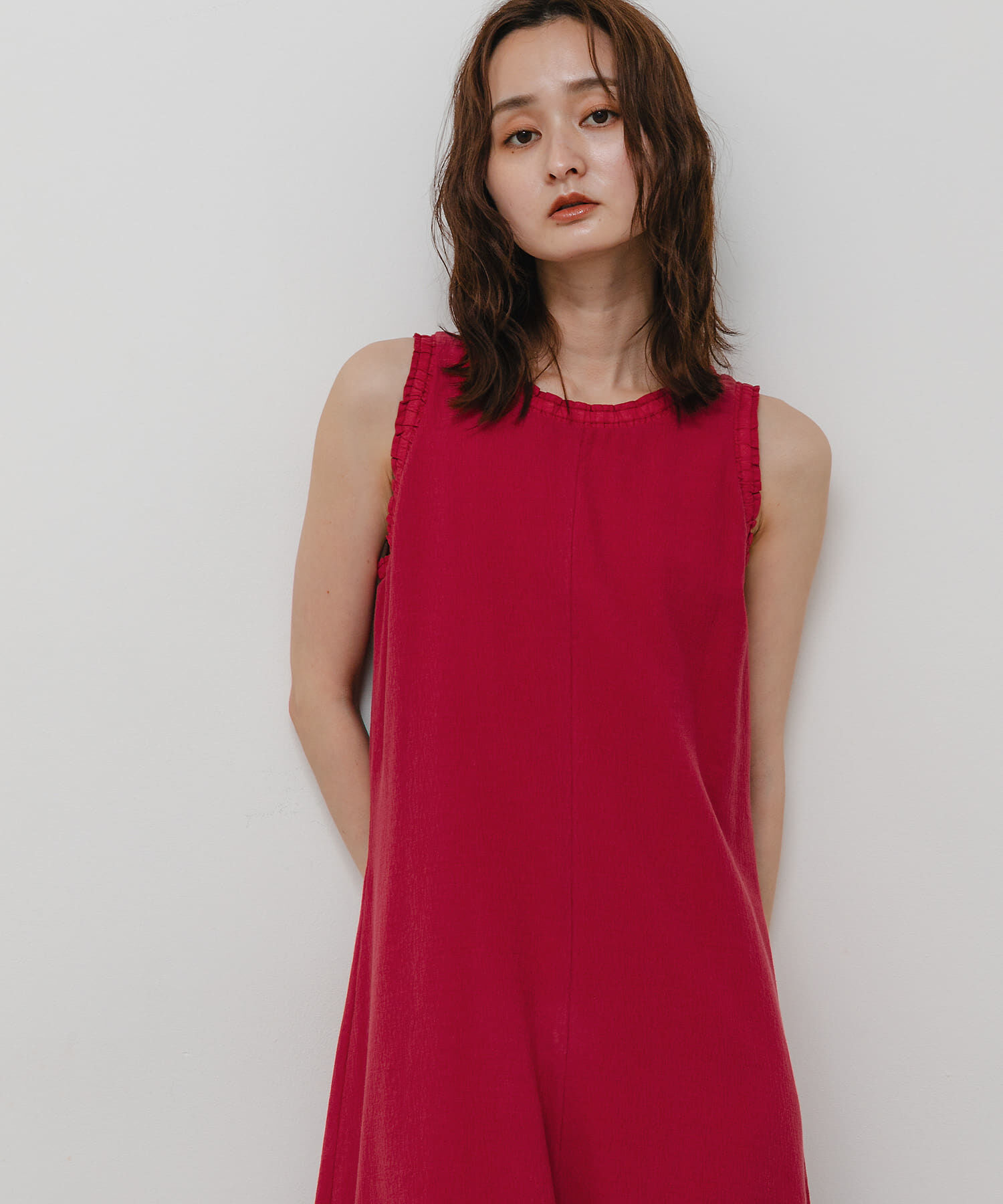 SENSE OF PLACE by URBAN RESEARCH「ギャザーネックアメスリワンピース」|ワンピース|