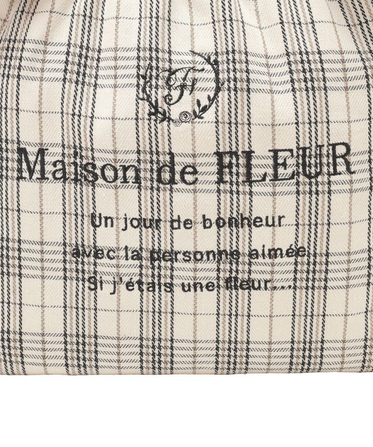 Maison de FLEUR「チェックダブルリボンギャザートートバッグ」|トートバッグ|