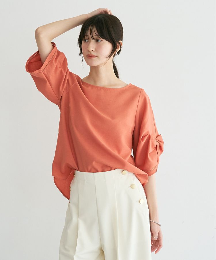 YECCA VECCA「ハシゴレースタックスリーブブラウス」|シャツ・ブラウス|Orange