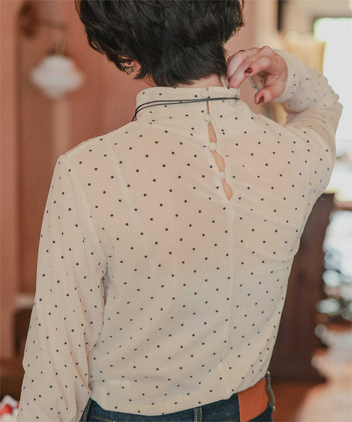 titivate「シアーベロアハイネックロングTシャツ」|Tシャツ・カットソー|