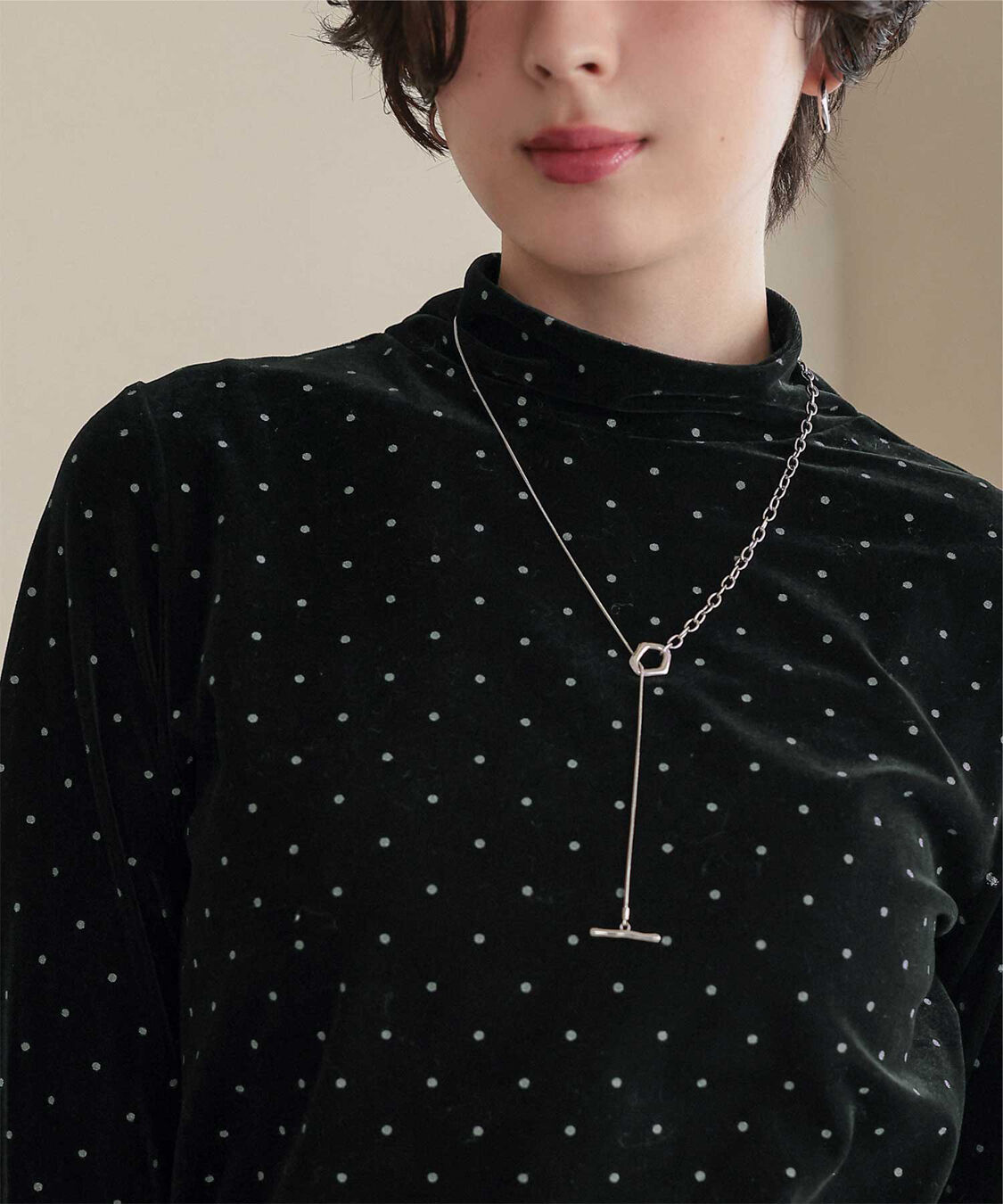 titivate「シアーベロアハイネックロングTシャツ」|Tシャツ・カットソー|