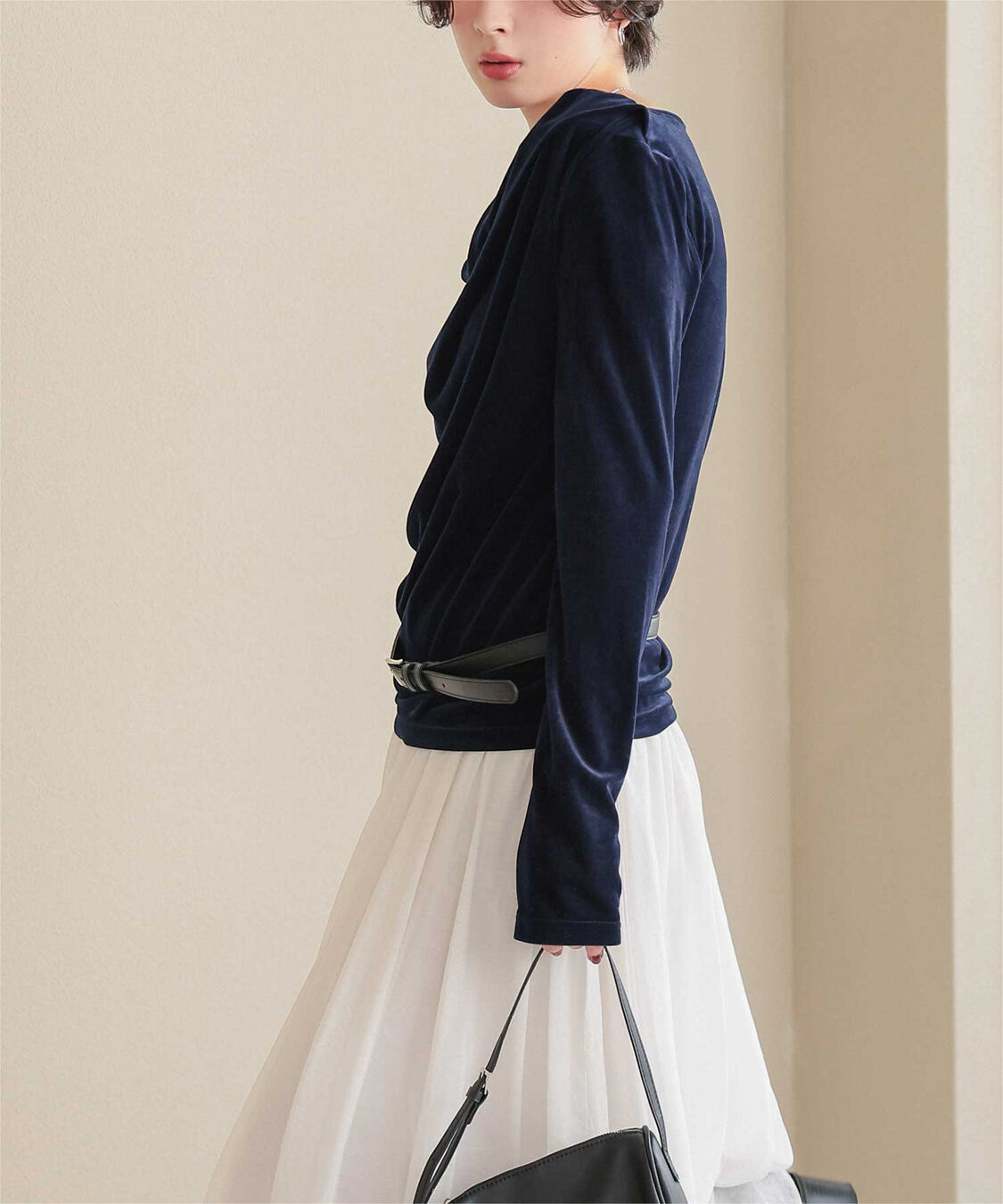 titivate「シアーベロアオフショルダートップス」|Tシャツ・カットソー|
