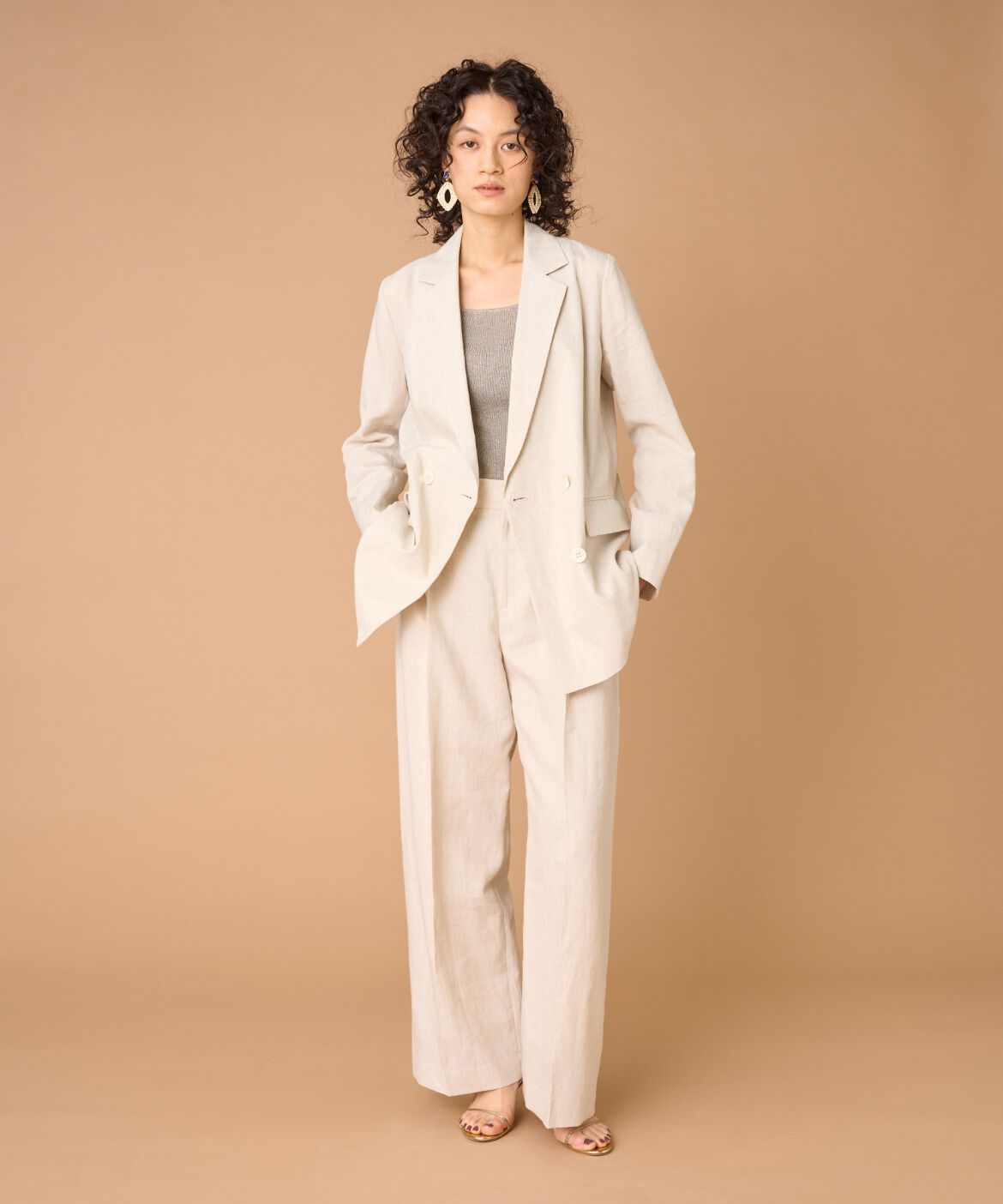 la veille by SUPERIOR CLOSET「《大きいサイズ》タックワイドパンツ」|その他|