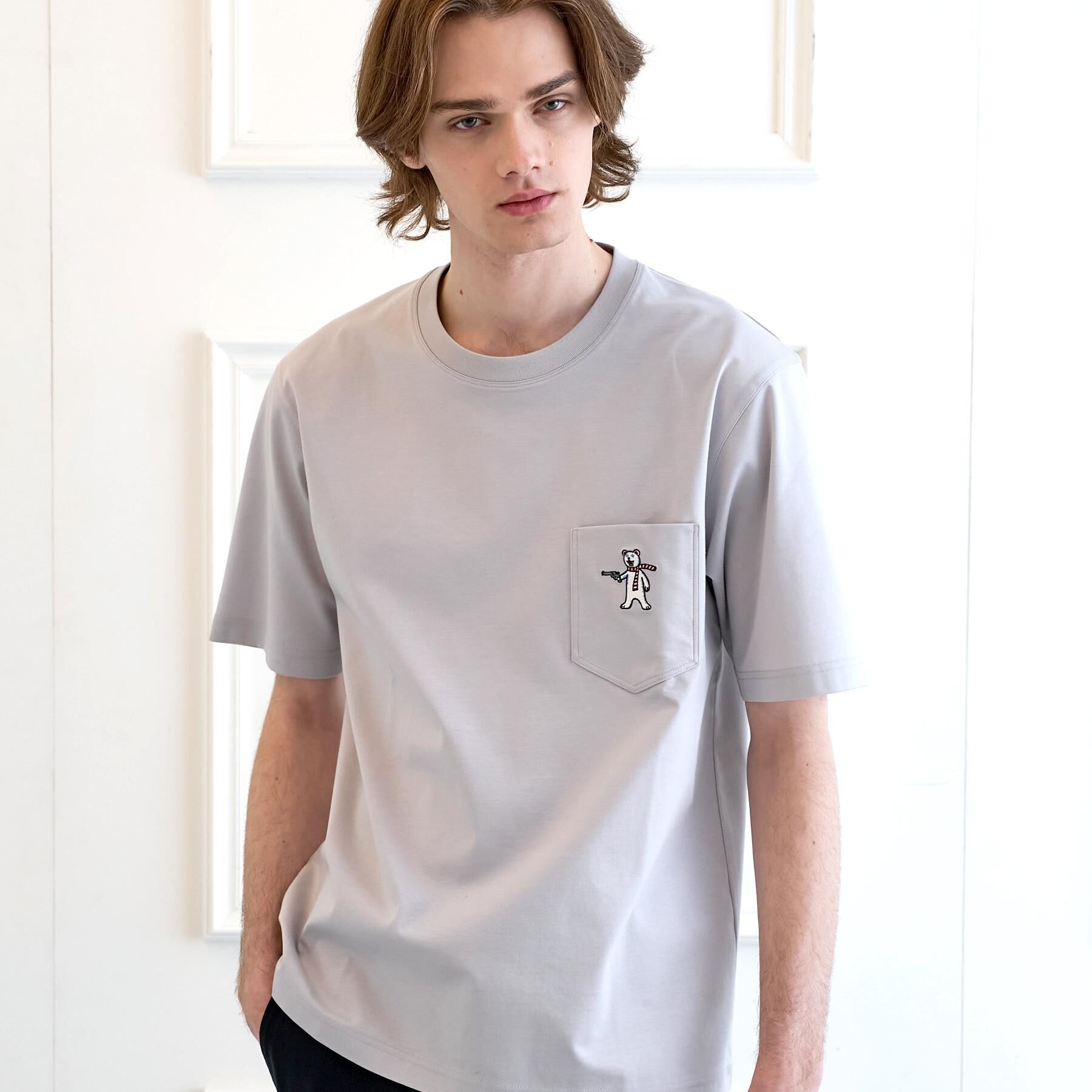 DRESSTERIOR「【接触冷感／UVカット／抗菌防臭／しわ防止】クールデオドラント ピストルベアーTシャツ」|Tシャツ・カットソー|