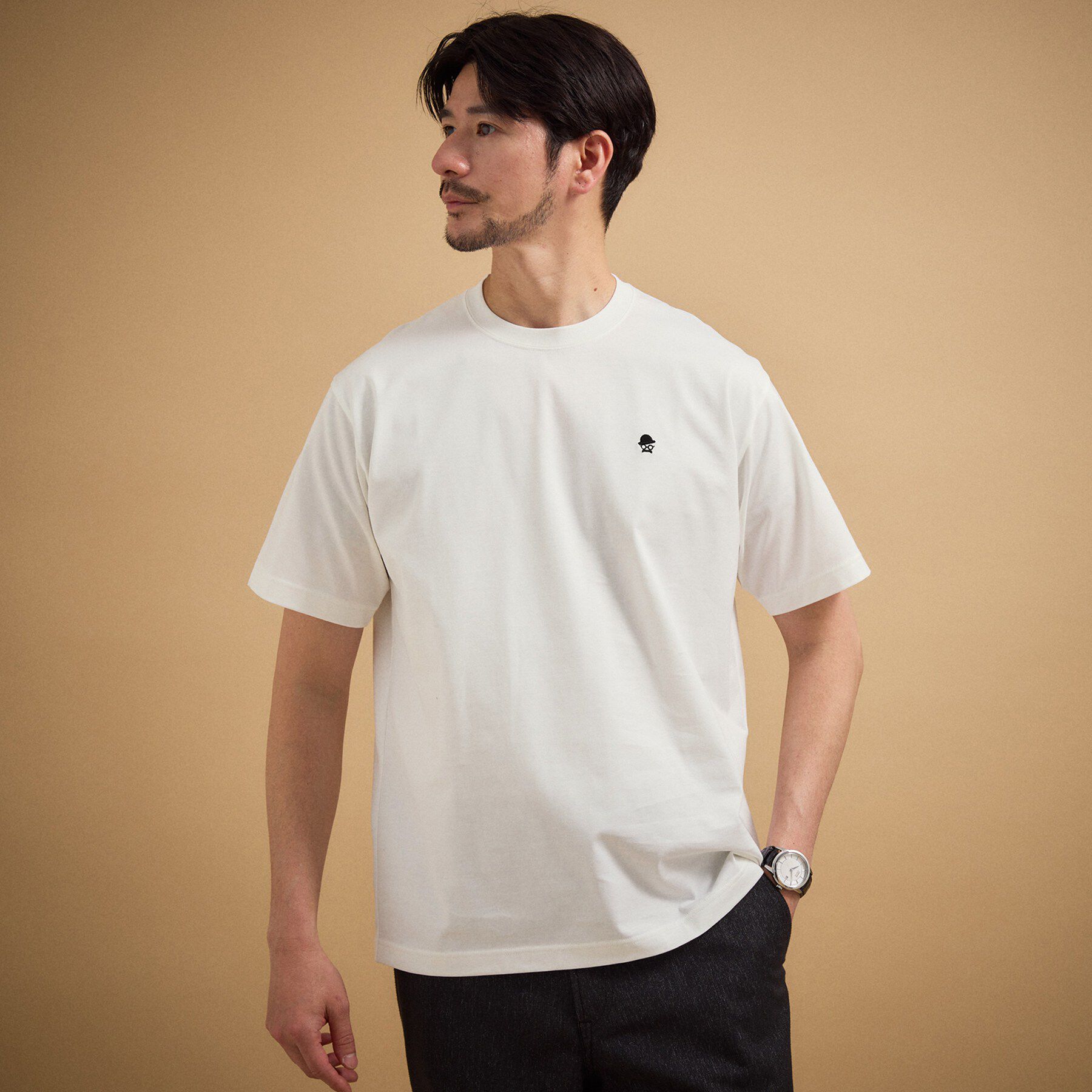 TAKEO KIKUCHI「【日本製】ワンポイント刺繍 半袖Tシャツ」|Tシャツ・カットソー|