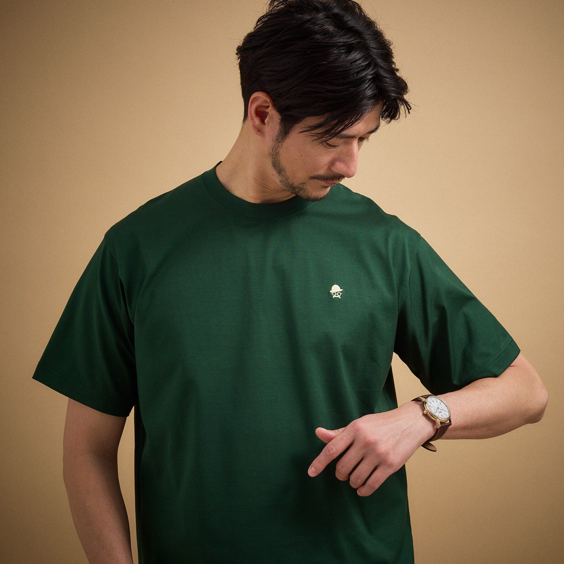 TAKEO KIKUCHI「【日本製】ワンポイント刺繍 半袖Tシャツ」|Tシャツ・カットソー|