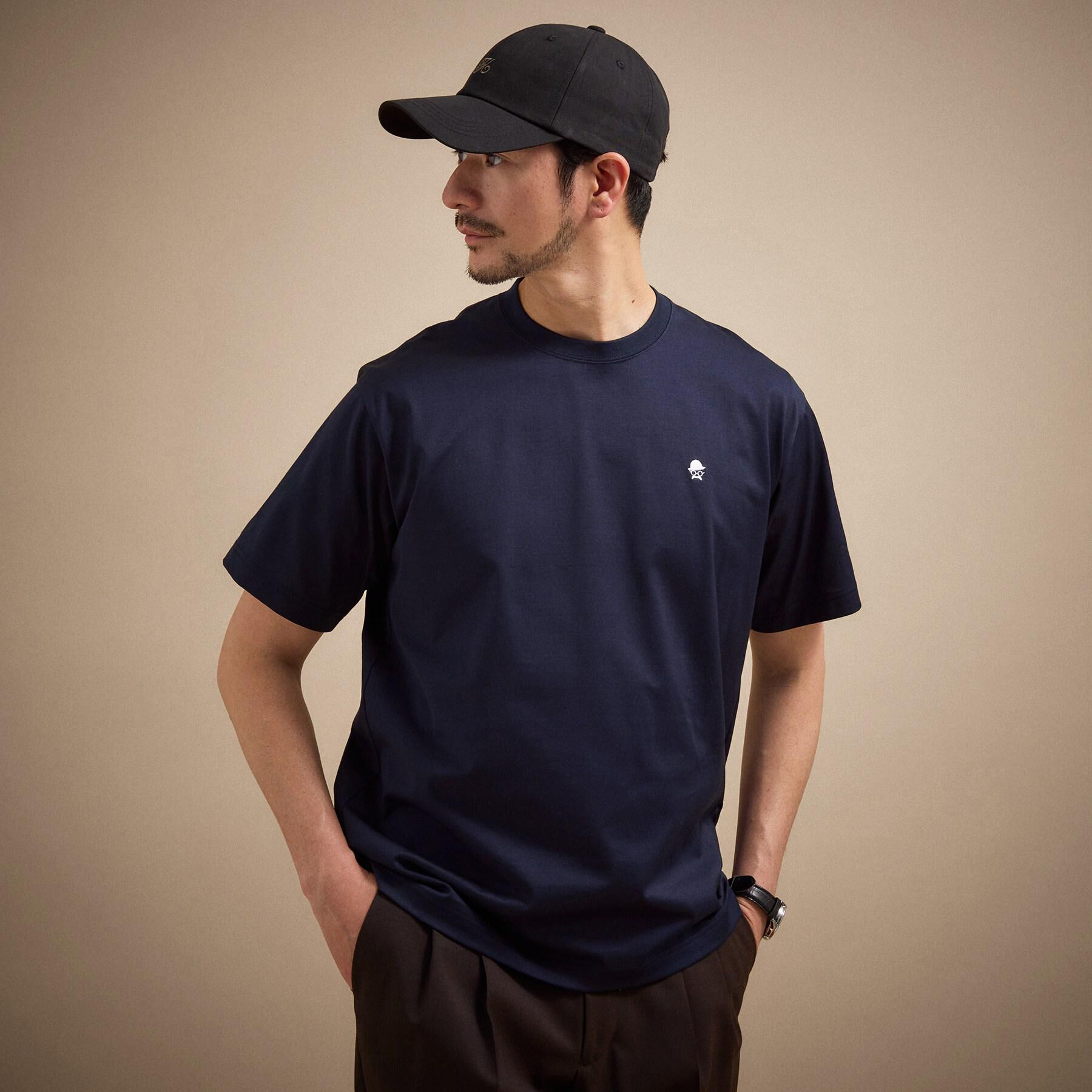 TAKEO KIKUCHI「【日本製】ワンポイント刺繍 半袖Tシャツ」|Tシャツ・カットソー|ネイビー(094)